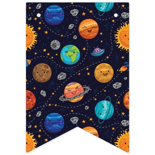 Bannière Planètes joyeuses (Troisième drapeau)