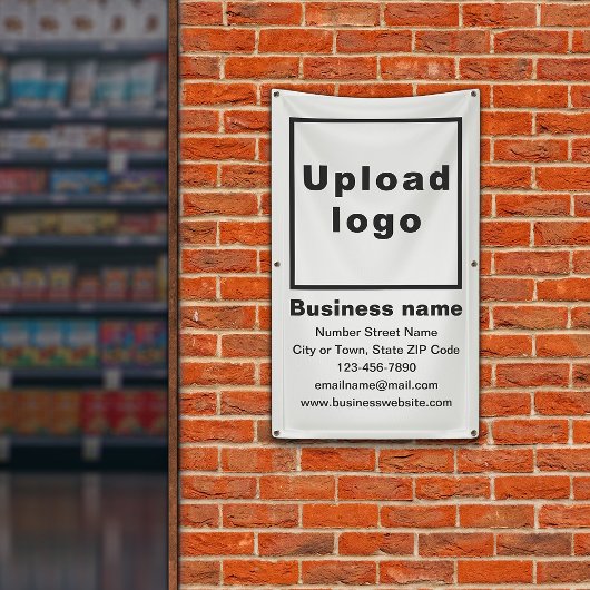 Bannière Portrait Blanc de Marque Commerciale