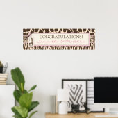 Bannière poster de animal Safari & Giraffe Baby sh (Bureau à domicile)