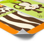 Bannière Poster de animal Safari Monkey & Pacifier (Coin)