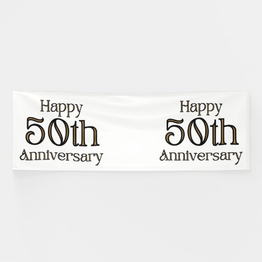 Bannière pour 50e anniversaire vinyle 4x12 (Horizontal)