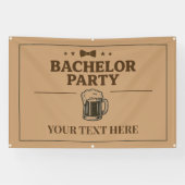Bannière pour enterrement de vie de garçon. Design (Horizontal)