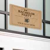 Bannière pour enterrement de vie de garçon. Design (Bâtiment extérieur)