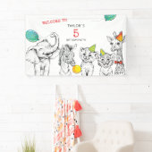 Bannière pour la fête du 5ème anniversaire. (En situation)