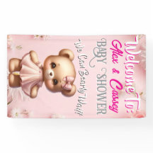 Bannière pour la fête prénatale de l'Ourse Fille