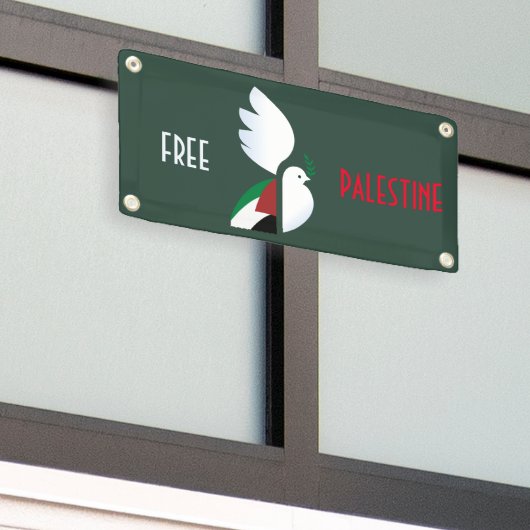 Bannière pour la Palestine libre – Sensibilisation (Bâtiment extérieur)