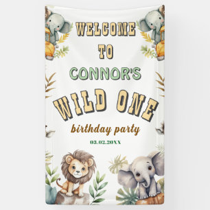 Bannière pour la première fête d'anniversaire jung