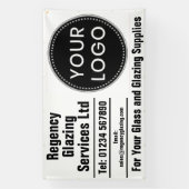 Bannière pour la verrerie et le vitrage avec votre (Verticale)