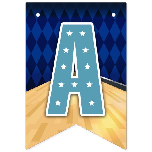 Bannière pour l'anniversaire de Bowling - Drapeaux (Troisième drapeau)