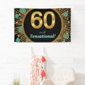 Bannière pour les 60 ans d'une femme (En situation)