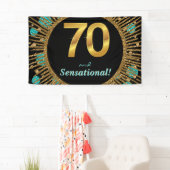 Bannière pour les 70 ans d'une femme (En situation)