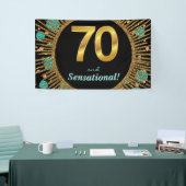 Bannière pour les 70 ans d'une femme (Salon professionnel)