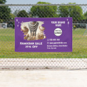 Bannière pourpre Ramadan à vendre Annouement (En situation)