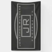 Bannière professionnelle grise et gris foncé géomé (Vertical)