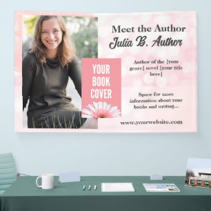 Bannière promotionnelle de l'auteur rose personnal