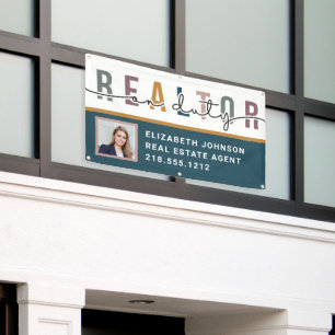 Bannière promotionnelle d'un agent immobilier mode