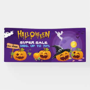 Bannière promotionnelle Halloween Super Vente