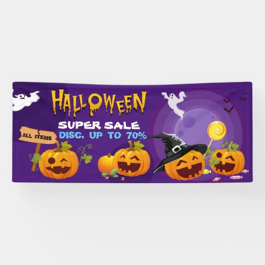 Bannière promotionnelle Halloween Super Vente (Horizontal)