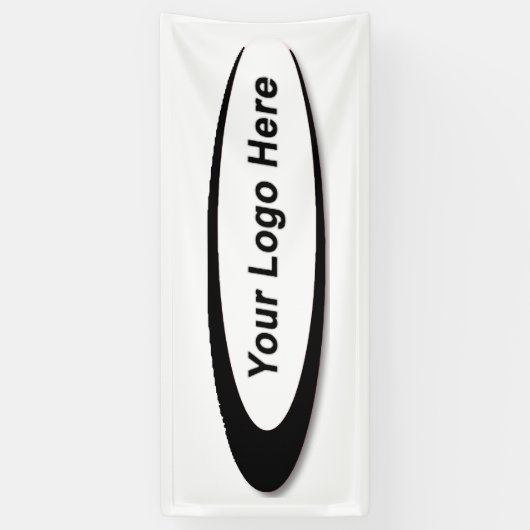 Bannière propre uni blanc - propre couleur (Vertical)