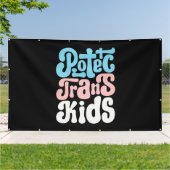 Bannière Protéger les enfants trans (Dehors)