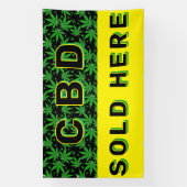 Bannière publicitaire pour l'huile de CBD de quali (Verticale)
