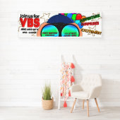 Bannière publicitaire VBS, Jumelles, Texte coloré (En situation)
