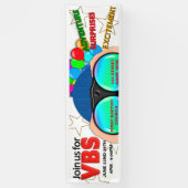 Bannière publicitaire VBS, Jumelles, Texte coloré (Vertical)