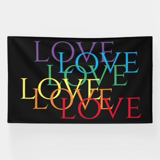 Bannière RAINBOW LOVE II 6'x10' (Horizontal)