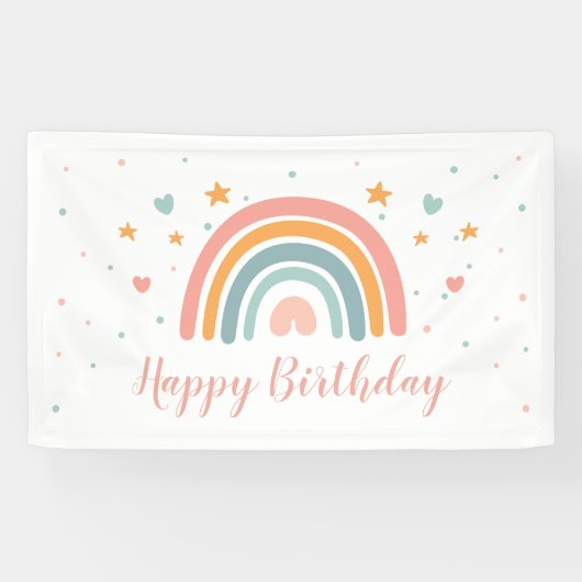 Bannière Rainbow moderne texte personnalisé (Horizontal)