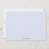 Bannière rayée bleue pour invitation d'anniversair (Dos)