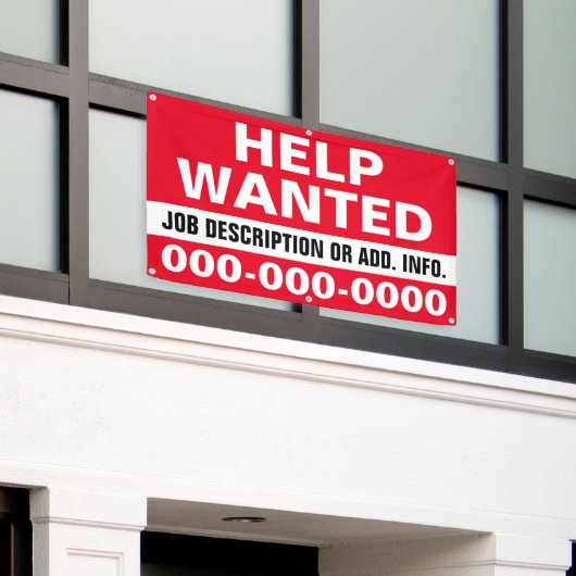 Bannière Recherchée 3' X 5' (Bâtiment extérieur)