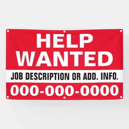 Bannière Recherchée 3' X 5' (Horizontal)