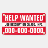 Bannière Recherchée d'aide 1' X 2' (Horizontal)