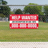 Bannière Recherchée d'aide 1' X 2' (Insitu)