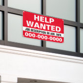 Bannière Recherchée d'aide 2,5 pouces X 4 pouces (Bâtiment extérieur)