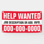 Bannière Recherchée de 1,6 po X 3 po (Horizontal)