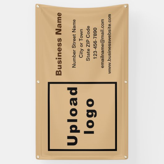 Bannière rectangulaire Brown clair de marque comme (Vertical)