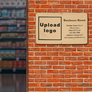 Bannière rectangulaire Brown clair de marque comme