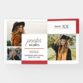 Bannière Red 3 Photo Graduation (Horizontal)