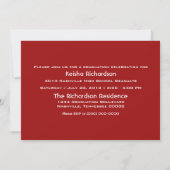 Bannière Red Grunge 2013 Grad Invitation (Dos)
