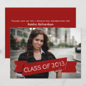Bannière Red Grunge 2013 Grad Invitation (Devant / Derrière)