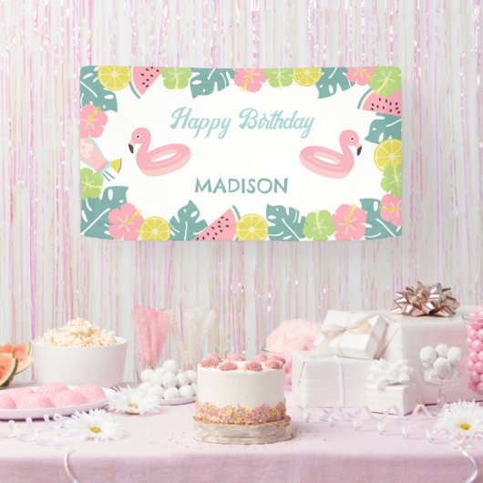 Bannière Retro Girl Pool (Fête)