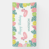 Bannière Retro Girl Pool (Verticale)