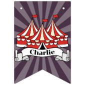 Bannière Retro Purple Big Top Cartoon Circus Buncu (Premier drapeau)