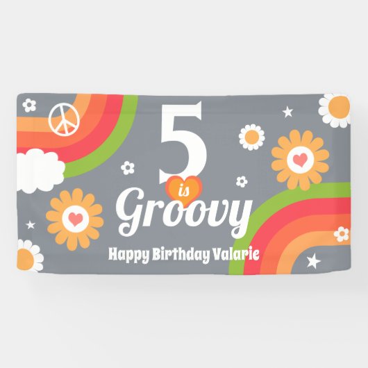 Bannière rétro Super 5e anniversaire (Horizontal)