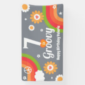 Bannière rétro Super 7e anniversaire (Verticale)