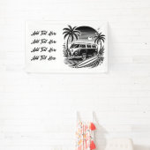 Bannière Retro Surf Van & Palm Trees (Insitu)