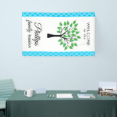 Bannière Retrouvailles de la famille Lattice bleu (Salon professionnel)