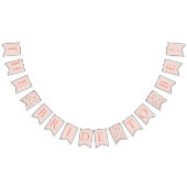 Bannière rose à Bunal Rose & Peach Floral (Tout)