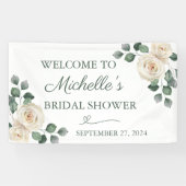 Bannière Rose blanche et verte (Horizontal)